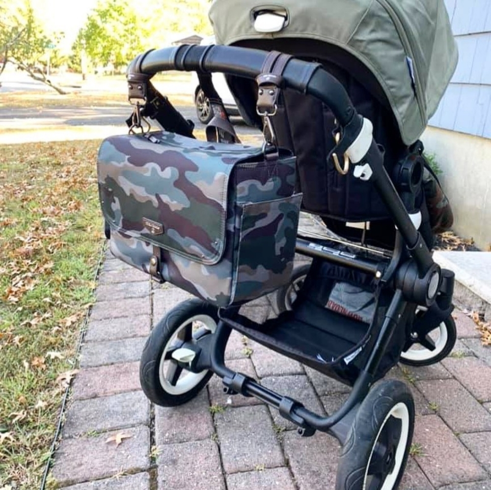 ON-THE-GO STROLLER CADDY ORGANIZER IN CAMO PRINT